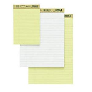 Canary Legal Ruled Pads 50 Sheets 8.5 in x 11.75 in 12/Bx