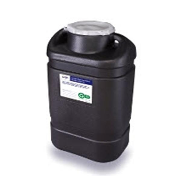 RCRA Hazardous Waste Container 5gal Black 10.5x18x18" Hinged Lid...