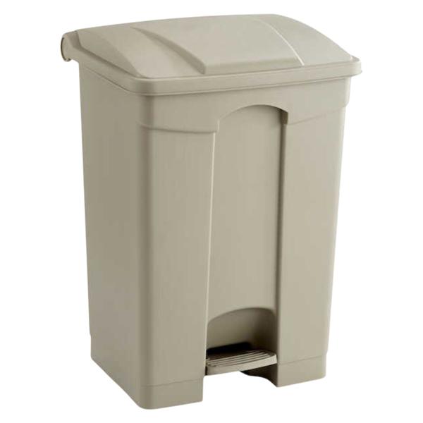Can Trash Plastic Large Step-On Pedal Flat Lid Self-Closing Each