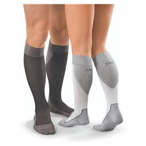 Sport Compression Socks Knee High Small White/Gray