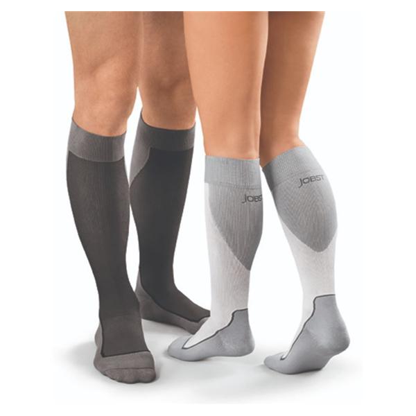 Sport Compression Socks Knee High Small White/Gray