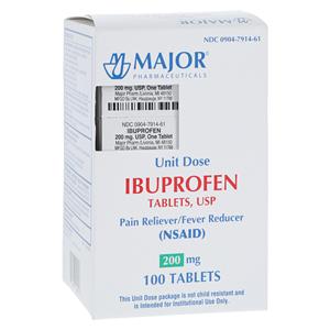 Ibuprofen NSAID Tablets 200mg Unit Dose Blister Pack 100/Pk