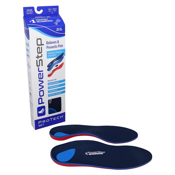 Powerstep Protech Met Orthotic Full Length Men 4-4.5 / Women 6-6.5