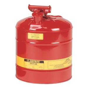 Can Safety Justrite Steel Round 5gal Lid Self-Closing Type I Red...