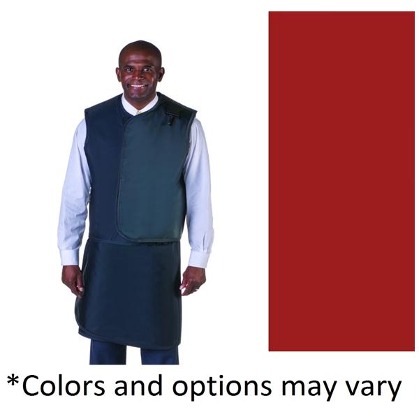 X-Ray Apron/Vest Red Vest 25x23"/Apron 21x41-46" With Thyroid Collar Ea