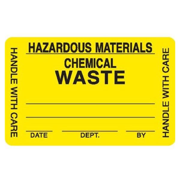 Label Haz Mat 2.5x1.5" Ylw/Blk 1000/Pk 1000/Pk