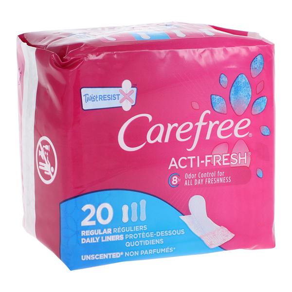 Carefree Acti-Fresh Pantiliners Regular Unscented 20/Package