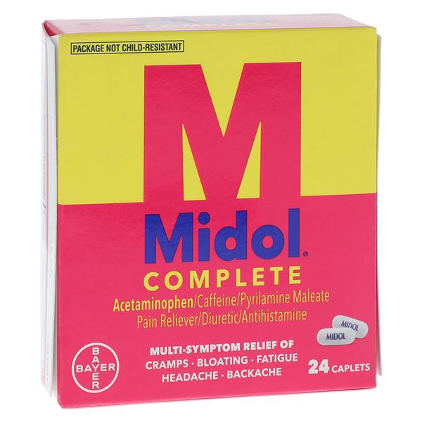 Midol Complete Menstrual Cramp Caplets 15/500/60mg 24/Bottle