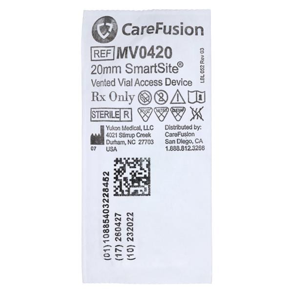 SmartSite IV Administration Vial Access Needleless 0.2 Micron Hyd...