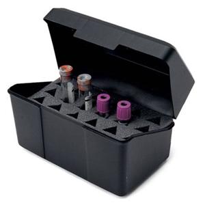 Phlebotomy Box 6-3/4x4x4-3/4" 36 Place Black Ea
