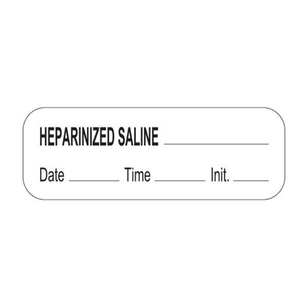 Anesthesia Label DTI Heparinized Saline White 1-1/2x1/2" 1000/Rl
