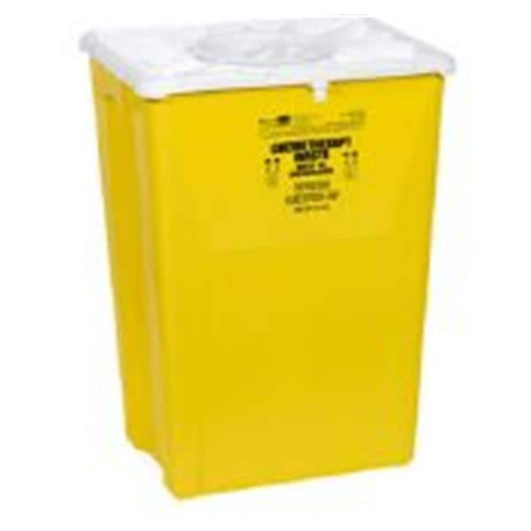 MedSMART Sharps Container 18gal Yellow 14.5x9x25.5" Double Lid Ho...
