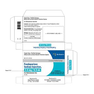 Fondaparinux Sodium Injection 2.5mg Prefilled Syringe 0.5mL 2/Package