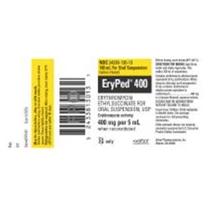 Erythromycin Ethylsuccinate Tablets 400mg Bottle 100/Bottle Each