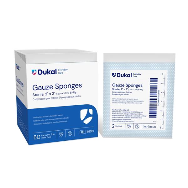 Everyday Care 100% Woven Cotton Gauze Sponge 2x2" 8-Ply Sterile