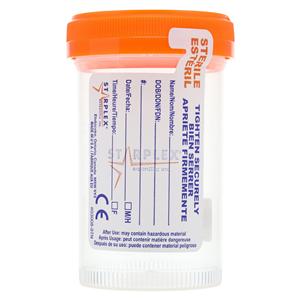 Specimen Container 90mL With Temperature Strip Sterile Orange O-R...
