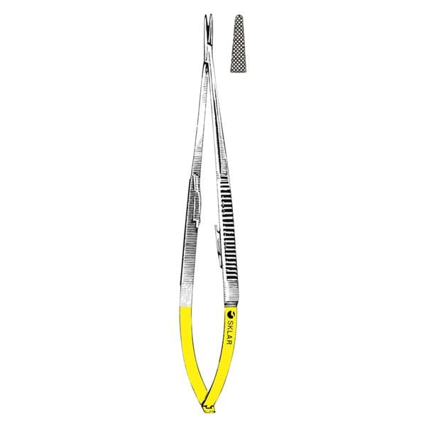 Jacobson Needle Holder Cross Serrated Stainless Steel/Tungsten Ca...