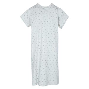 Patient Gown Adult Unisex Blue 55% Cotton / 45% Polyester Fluid R...