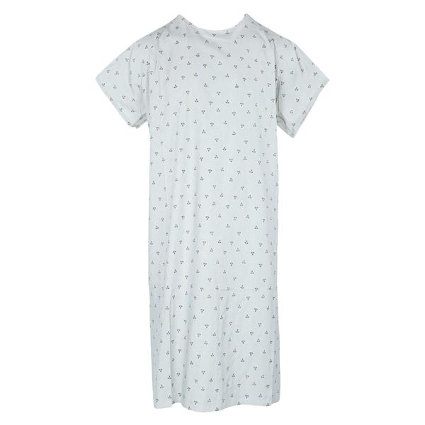 Patient Gown Adult Unisex Blue 55% Cotton / 45% Polyester Fluid R...