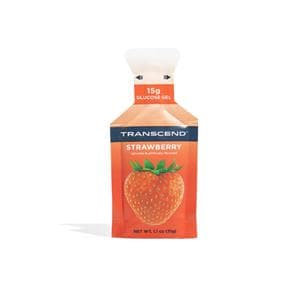 Transcend Glucose Gel 15gm Strawberry Squeeze Pouch 3/Pk
