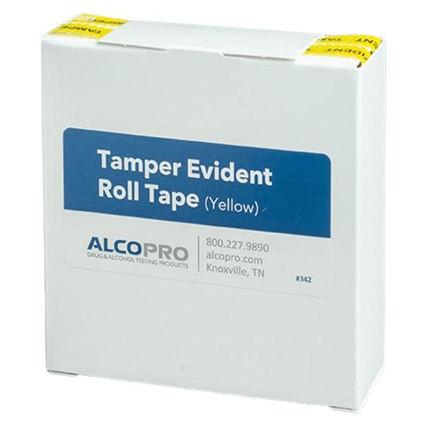 Tamper Evident Tape Yellow 3x1/4" f/DOT Testing, 2 Rolls, Pre-Cut...
