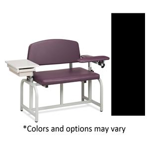 Lab X Series Blood Draw Chair Black Tubular Steel Frame 700lb Cap...