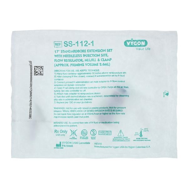 IV Extension Set Needleless Smartsite Injection Sites Priming Vol...