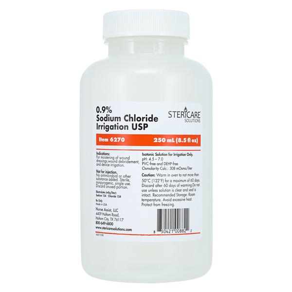 SteriCare Solutions Irrigation Solution Normal Saline 250mL Plast...