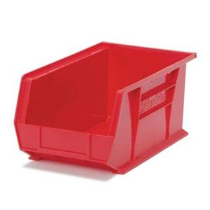 Organizer Bin Red Heavy Duty Polymer With Label Slot 5-1/2x14-3/4x5" Ea