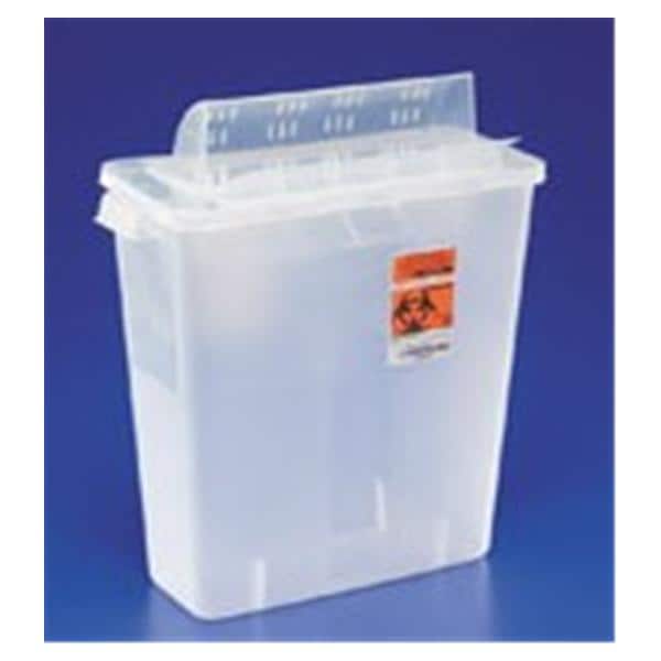 SharpSafety Sharps Container 3g Trans Rd 6x13.75x16.25" Ld Hrzntl Drp Plypro Ea