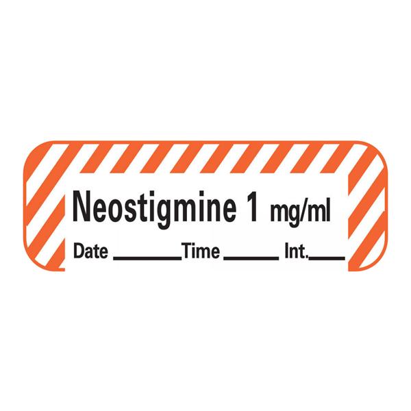 Anesthesia Label DTI Neostigmine 1mg/mL White/Red 1-1/2x1/2" 600/Rl