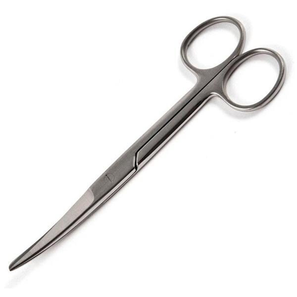 Econo Operating Scissors Curved 5-1/2" Stainless Steel Sterile Disposable 25/Bx