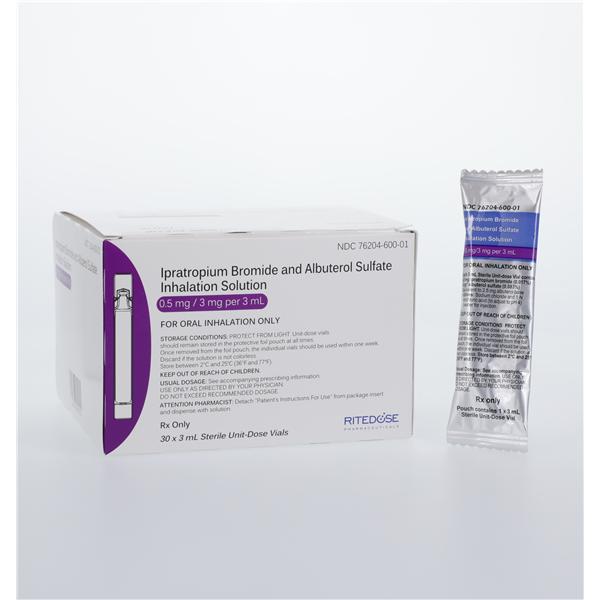 Ipratropium/Albuterol Bromide Inh Sol 0.5/3mg Amp 3mL Unit Dose 30/Package