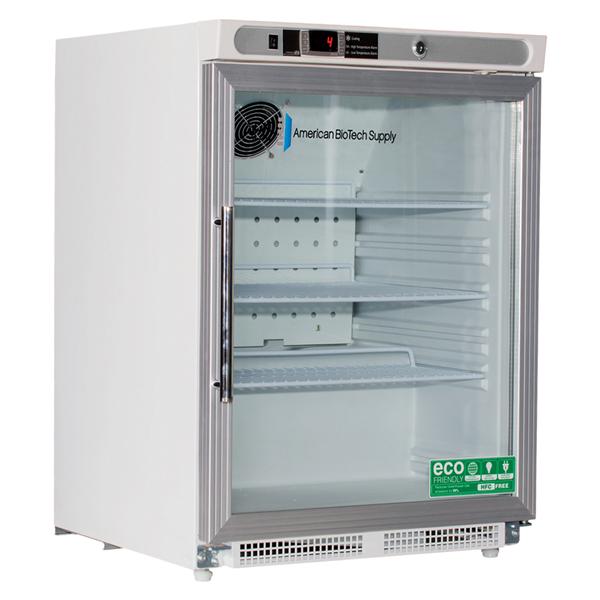 Premier Laboratory Refrigerator 4.6 Cu Ft Glass Door 2 to 8C Ea
