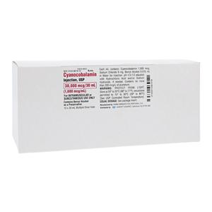 Cyanocobalamin Injection 1000mcg/mL MDV 30mL 10/Package