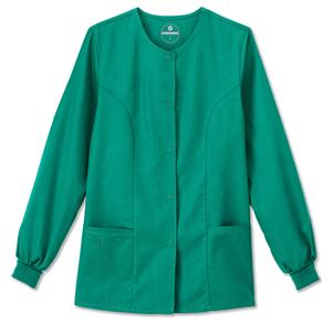 Fundamentals Warm-Up Jacket 2 Pkts StIn Lng Slv 28 in 2X Large Hntr Womens Ea