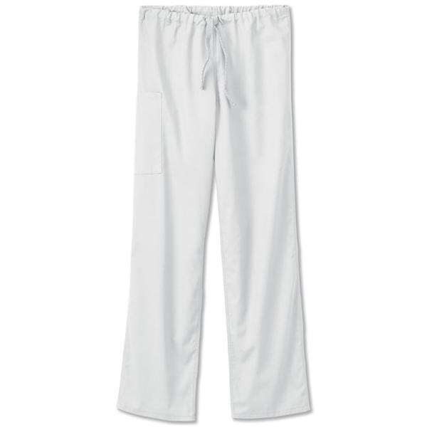Fundamentals Scrub Pant 2 Pockets Small White Unisex Ea