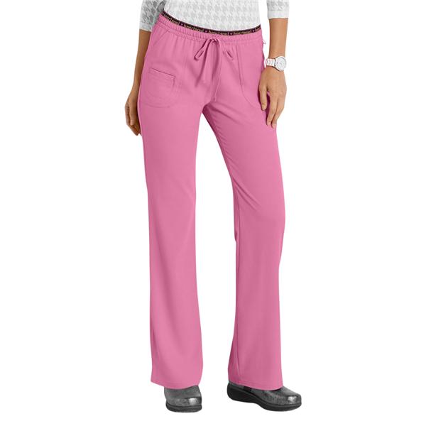 HeartSoul Scrub Pant Adult Womens Pink 95% Polyester / 5% Spandex...