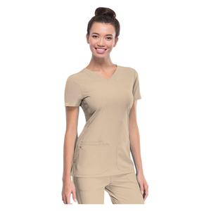 HeartSoul Scrub Shirt Adult Womens Khaki 20710 V-Neck 2X Large Ea...