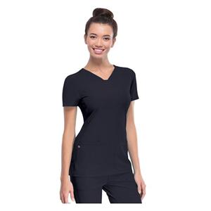 HeartSoul Scrub Shirt Adult Womens Pewter 20710 V-Neck X-Small Ea...