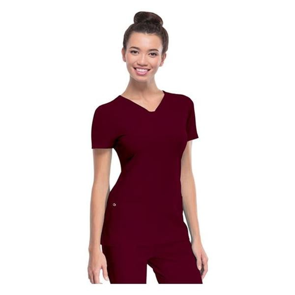 HeartSoul Scrub Shirt Adult Womens Wine 20710 V-Neck 2X Large Eac...
