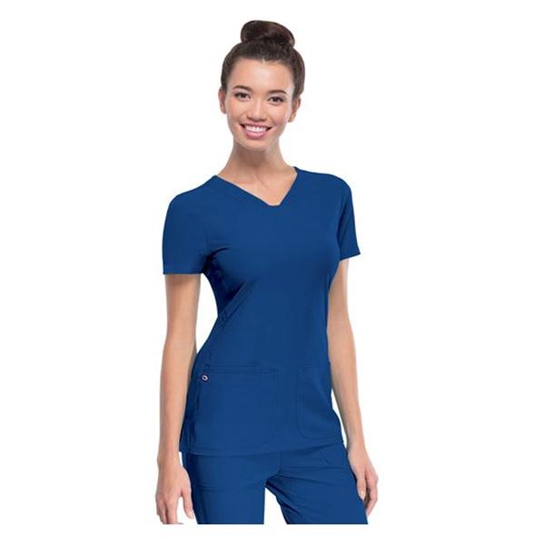 HeartSoul Scrub Shirt Adult Womens Royal Blue 20710 V-Neck 2X Sma...