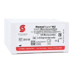 HemoPoint H2 Microcuvettes Test Kit CLIA Waived 100 Tests 100/Pac...