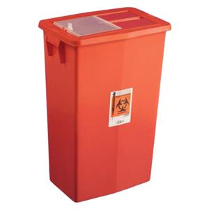 Sharps Container 12gal Red 7.25x18.25x8.75" Plastic Reusable 10/C...