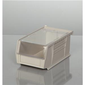 Super Tough Storage Bin Specify Color Plastic With Clear Lid/Labe...