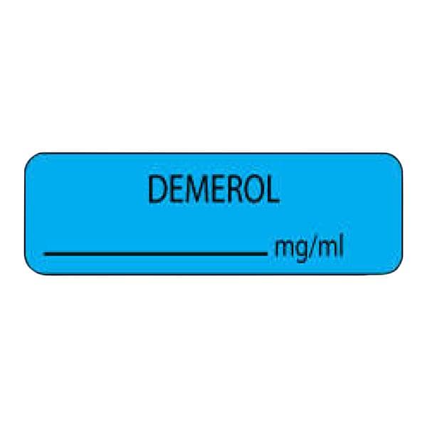 Anesthesia Label Blue 1/4x3/8" 1000/Rl