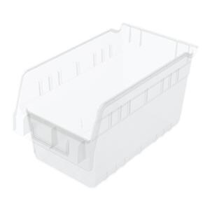 ShelfMax Storage Bin Clear Plastic 11-5/8x6-5/8x6" 10/Ct