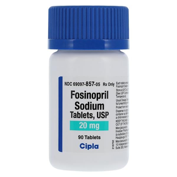 Fosinopril Sodium Tablets 20mg Bottle 90/Bottle Each