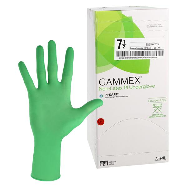 GAMMEX Non-Latex PI Underglove Polyisoprene Surgical Gloves 7.5 Green
