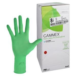 GAMMEX Non-Latex PI Underglove Polyisoprene Surgical Gloves 8.5 Green